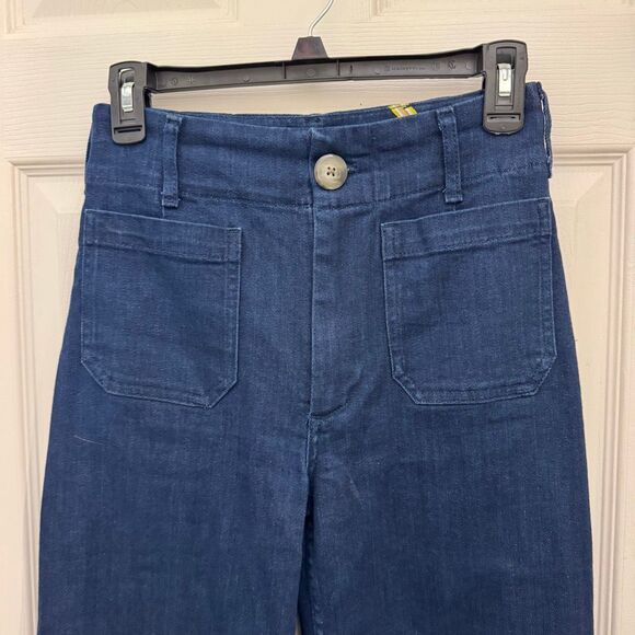 Maeve by Anthropologie Colette Wide Leg Jeans Size 25 Dark Wash Pockets - Picture 5 of 6